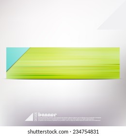 new modern banner with triangular corner. vector web design element
