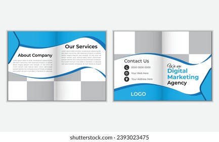 new modern bi fold brochure design