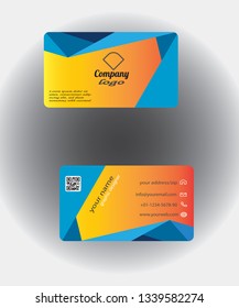 new modern business card with 3D colorful background 