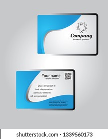 new modern business card victor design light blue background