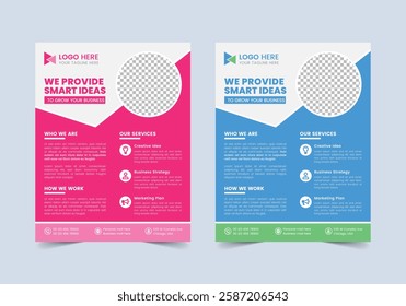  

 New Modern Business Flyer Template | CMYK | US Letter | Print Ready | 0.125 Bleed