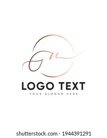 New modern calligraphy is more natural feel, handmade created with small touch of digital letter type U logo template, Vector logo for business and company identity 