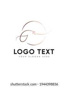 New modern calligraphy is more natural feel, handmade created with small touch of digital letter type A logo template, Vector logo for business and company identity 