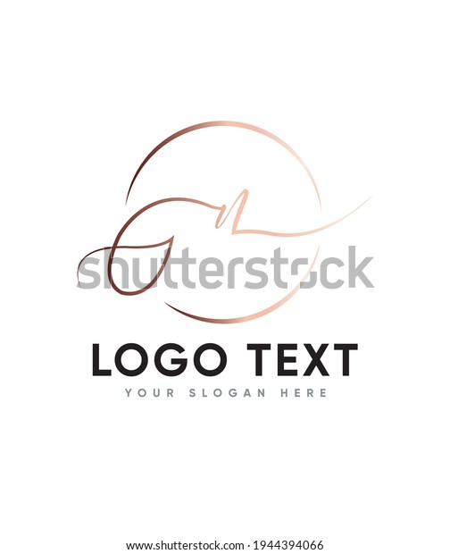 New modern calligraphy is\
more natural feel, handmade created with small touch of digital\
letter type N logo template, Vector logo for business and company\
identity 