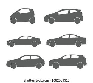 New Modern Car Vector Silhouette