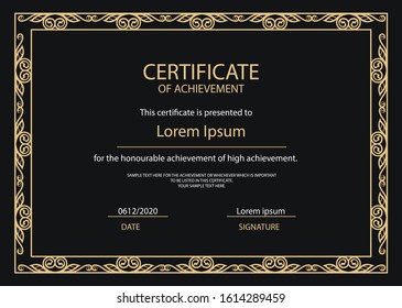 New Modern Certificate Template Design. Trendy Template Design