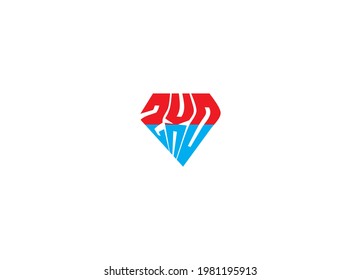 New modern combined letter ZXO in diamond shape