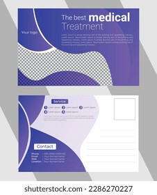 New modern creative professional corporate cover post card design. template post card 