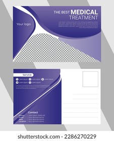 New modern creative professional corporate cover post card design. template post card 
