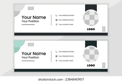 New Modern Creative Vector email Signature Design Template