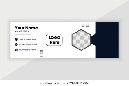 New Modern Creative Vector Email Signature Design Template