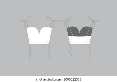 New modern Crop Top Vector   