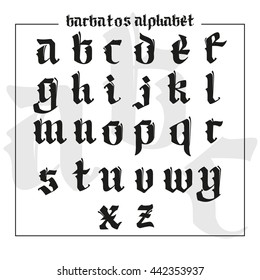  new modern custom gothic alphabet font set