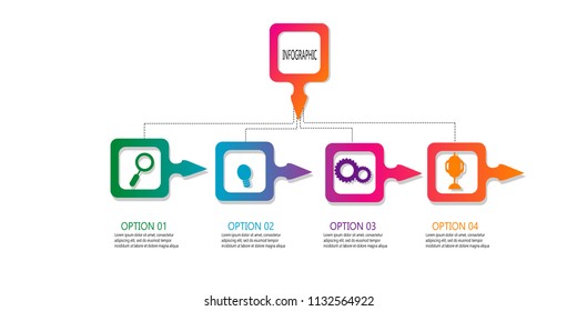 New Modern data chart infographic timeline flowchart design vector