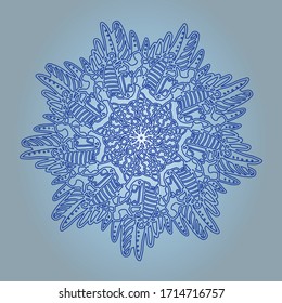 New modern design template of flower mandala illustration, icon or symbol. For Stickers, Labels, Tags, Stamps, Clipart, Gift Wrapping Paper, T-shirt model design