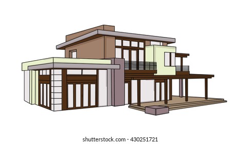 new modern house vector design on a white background