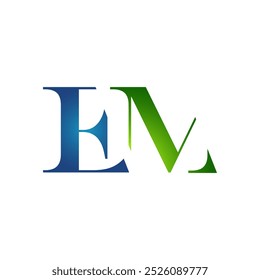 new modern initial EM Letter Logo Design vector illustrations