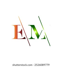 new modern initial EM Letter Logo Design vector illustrations