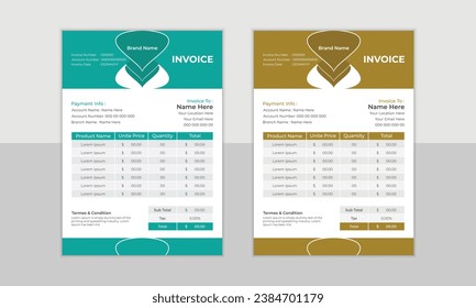 New Modern Invoice Design Template.