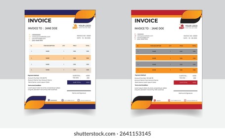 New modern invoice design template