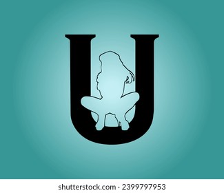 NEW MODERN latter logo design initial u Premium Vector