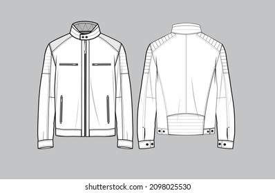 New Modern Leather Jacket Vector