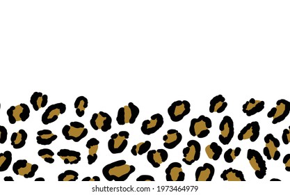 New modern leopard black and white background. Ornament of stylized animal skin. Abstract geometric vector illustration for leaflet, banner, website, poster, card, postcard, wallpaper. Copy space.