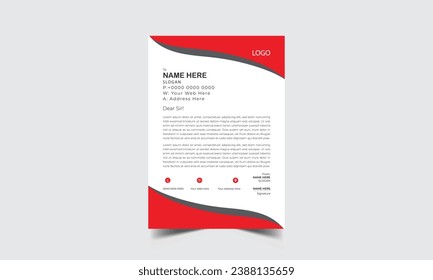 New Modern Letterhead design template. vector Banner