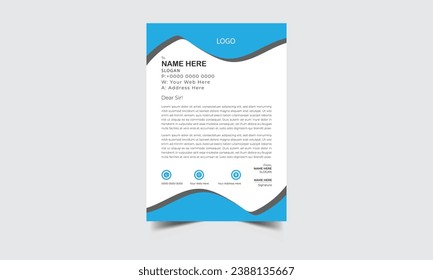 New Modern Letterhead design template. vector Banner