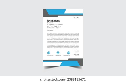 New Modern Letterhead design template. vector Banner