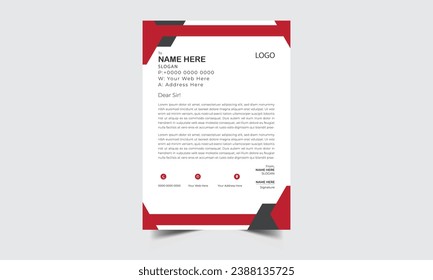 New Modern Letterhead design template. vector Banner