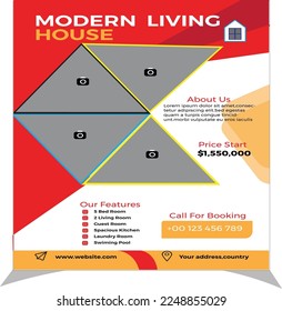 New Modern Living House Flyer For Your Business