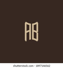 New Modern Luxury AB Initial Letter Monogram Logo