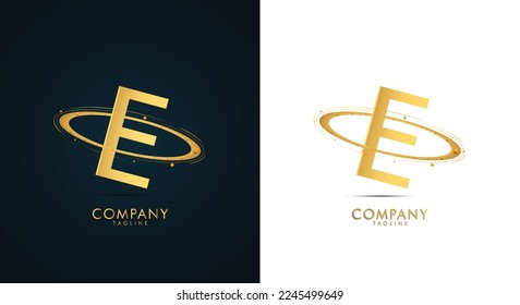 New modern luxury logo design with golden color