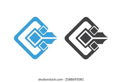 New Modern minimalist Real Estate icon or Property and Construction Logo design or icon