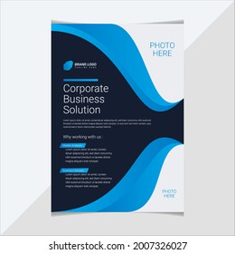 new modern shape blue-black flyer designs