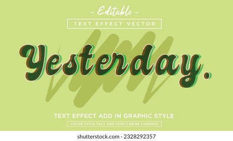 New modern text effect style vector fully editable