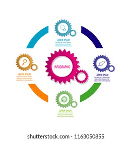 New modern timeline infographic template with process chart concept design vector