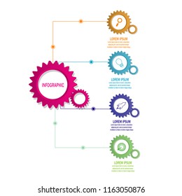 New modern timeline infographic template with process chart concept design vector