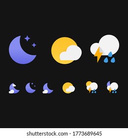 new modern wheater set icon vector illustration