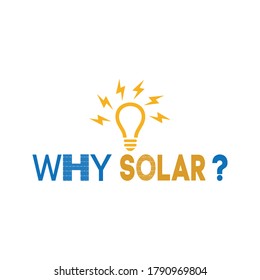 new modern why solar logo design 