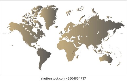 New modern world map, silhouettes world map, modern world map graphic, Countries Silhouettes Stock Illustrations, Vectors
