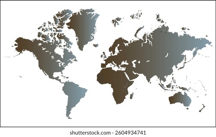 New modern world map, silhouettes world map, modern world map graphic, Countries Silhouettes Stock Illustrations, Vectors