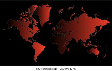 New modern world map, silhouettes world map, modern world map graphic, Countries Silhouettes Stock Illustrations, Vectors