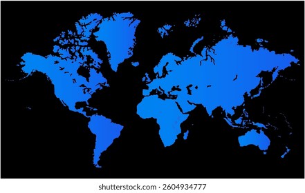 New modern world map, silhouettes world map, modern world map graphic, Countries Silhouettes Stock Illustrations, Vectors