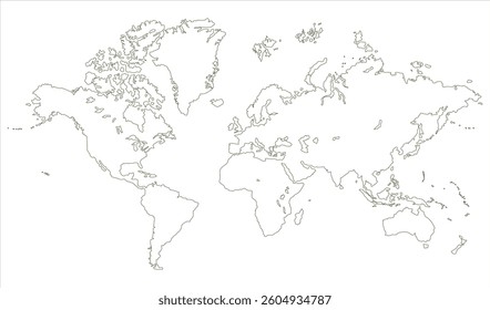 New modern world map, silhouettes world map, modern world map graphic, Countries Silhouettes Stock Illustrations, Vectors