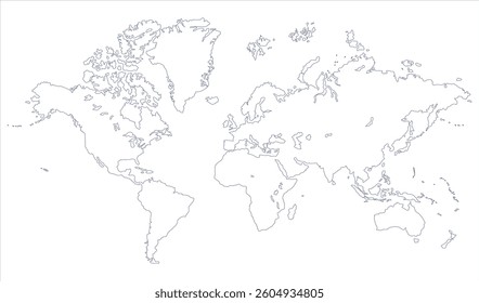 New modern world map, silhouettes world map, modern world map graphic, Countries Silhouettes Stock Illustrations, Vectors