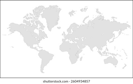 New modern world map, silhouettes world map, modern world map graphic, Countries Silhouettes Stock Illustrations, Vectors