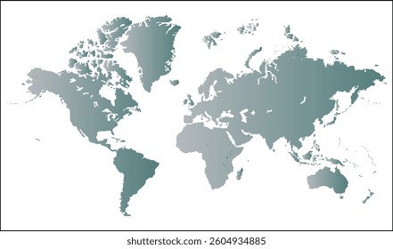 New modern world map, silhouettes world map, modern world map graphic, Countries Silhouettes Stock Illustrations, Vectors