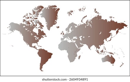 New modern world map, silhouettes world map, modern world map graphic, Countries Silhouettes Stock Illustrations, Vectors